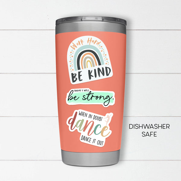 Work Hard Be Kind Rainbow Sticker
