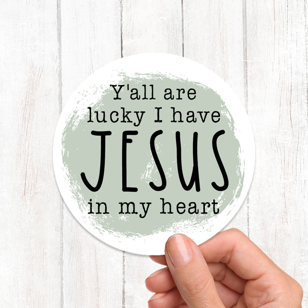 Jesus In My Heart Sticker