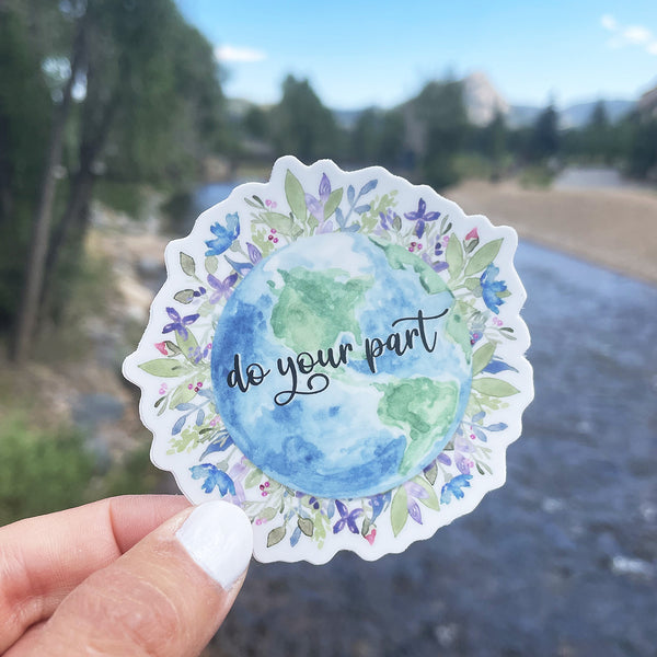 Do Your Part Earth Sticker