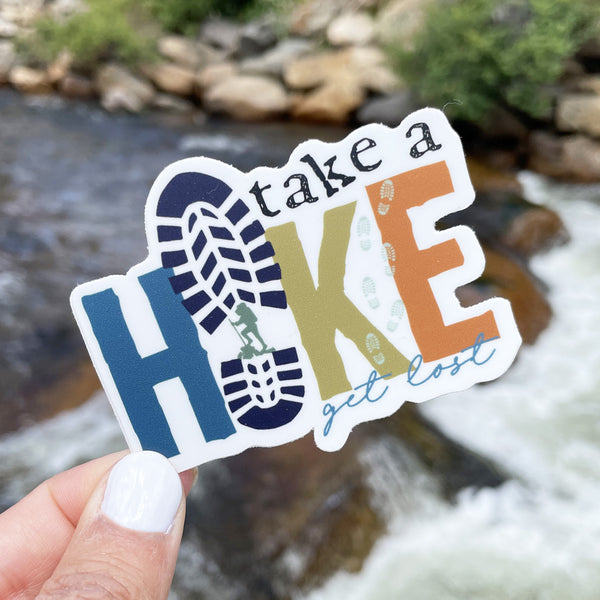 Take A Hike Boot Tracks Sticker