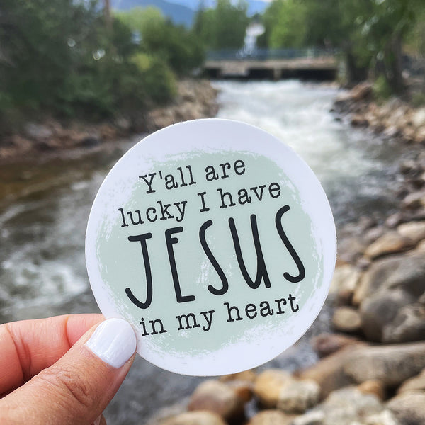 Jesus In My Heart Sticker