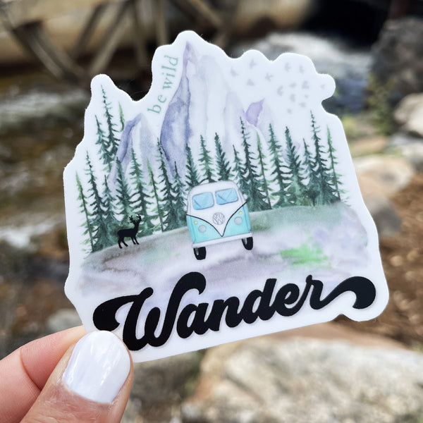 Wander Blue Van Sticker