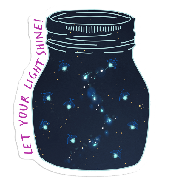 Firefly Let Your Light Shine Sticker