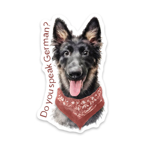 Do You Speak German Dog Sticker