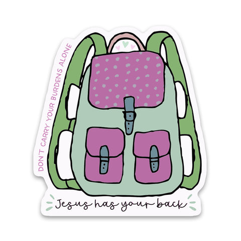 Jesus Has Your Back Backpack Sticker