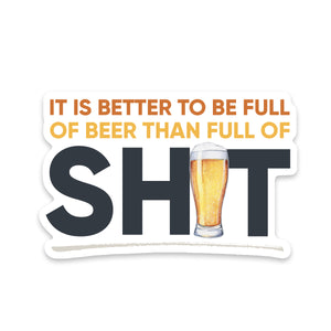 Full of Beer Sticker