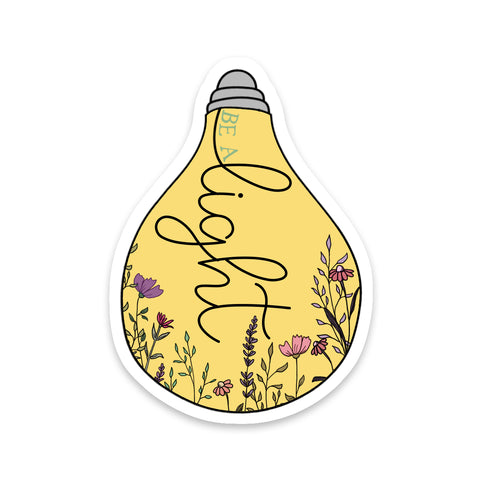 Light Bulb Flower Sticker