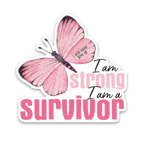Survivor Pink Butterfly Sticker