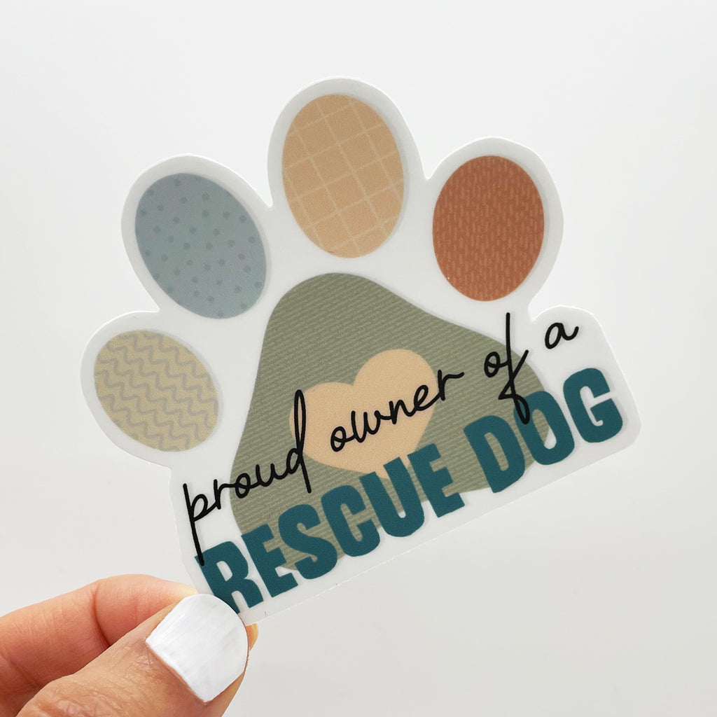 Rescue Dog Sticker – Scenic Route Design Co.