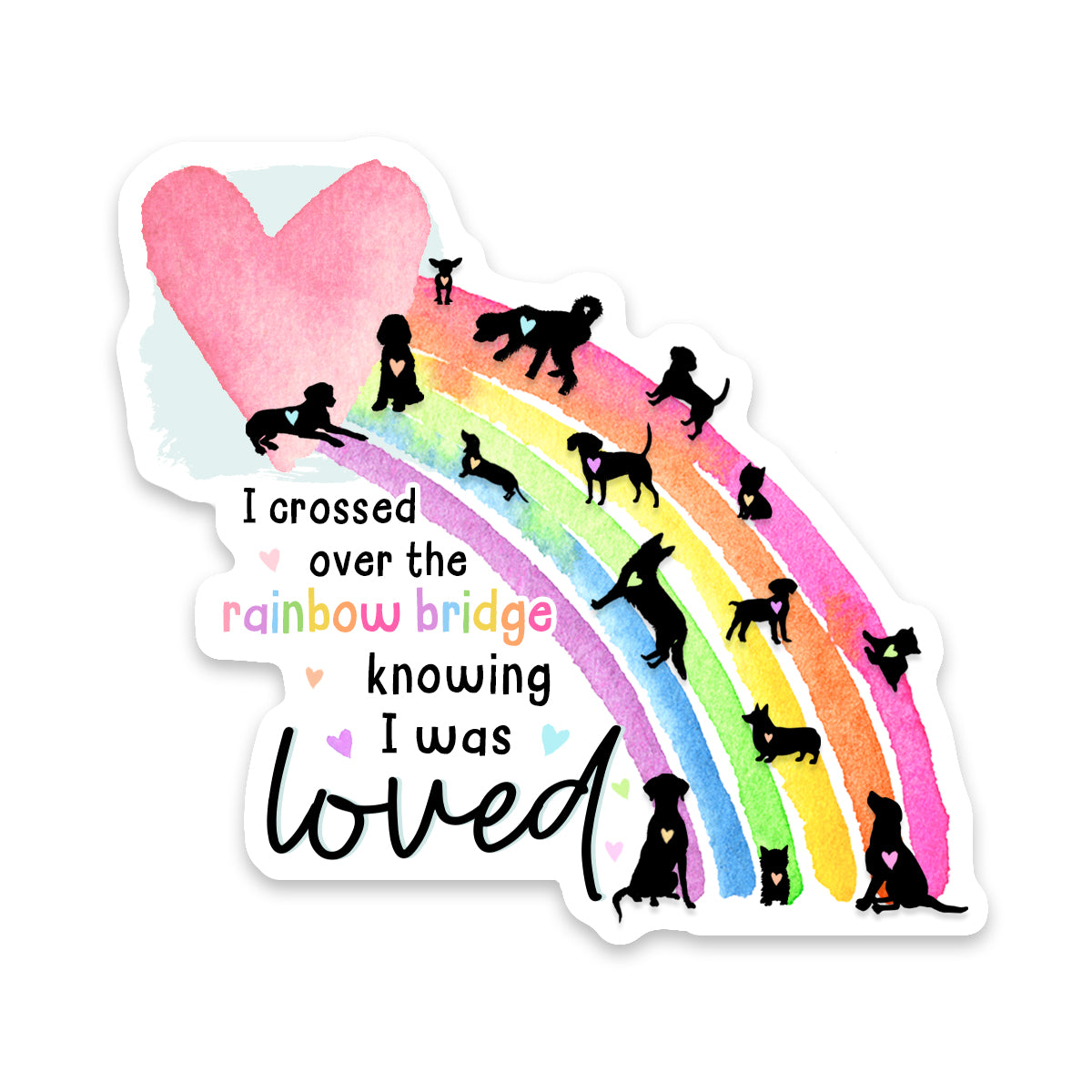 Rainbow Bridge Dog Sticker