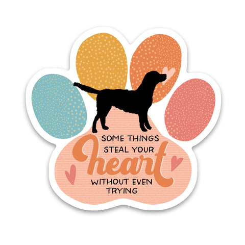 Dog Steal Heart Sticker