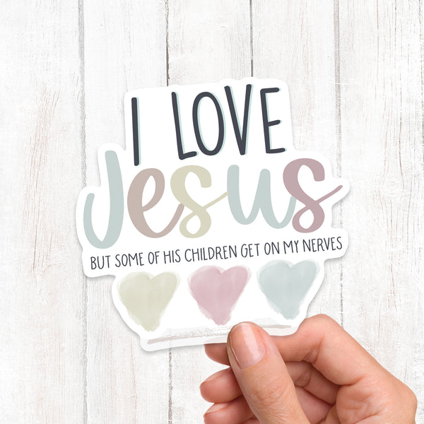 I Love Jesus Faith Sticker