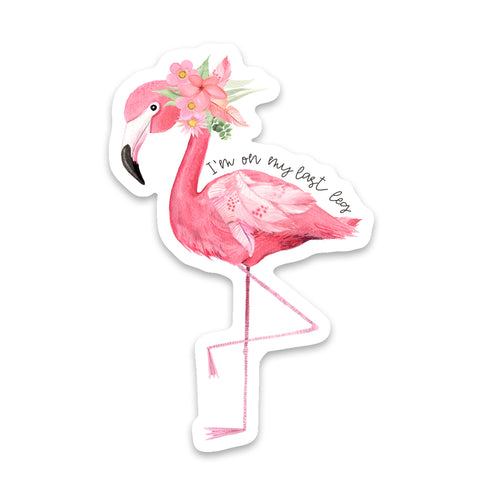 Flamingo Last Leg Sticker