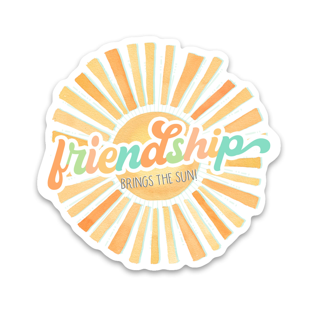 Friendship Brings The Sun Sticker – Scenic Route Design Co.