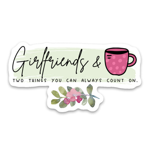 Girlfriends and Coffee Sticker