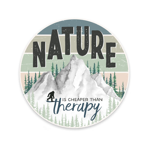 Nature Is Cheaper Than Therapy Sticker