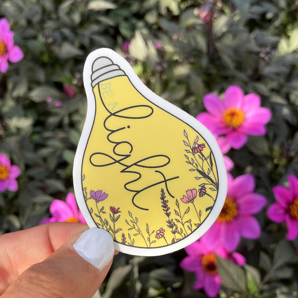 Light Bulb Flower Sticker