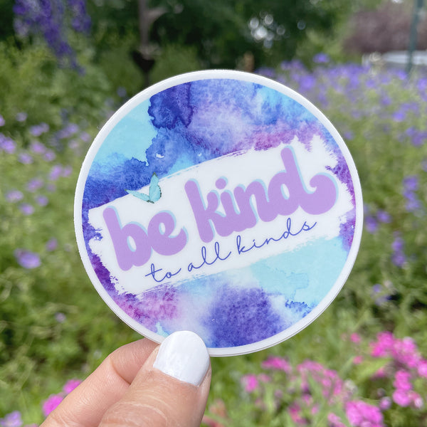 Be Kind To All Kinds Tie Dye Sticker
