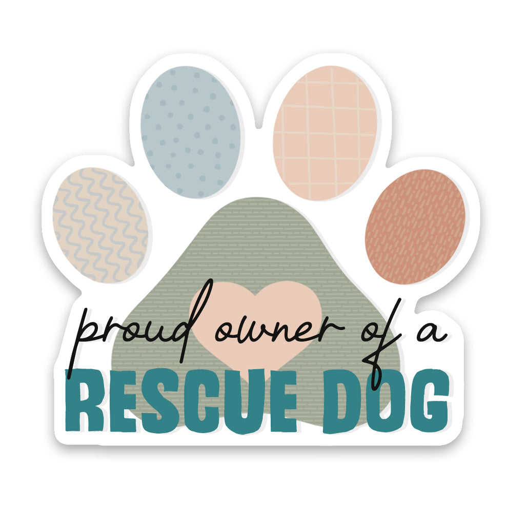 Rescue Dog Sticker – Scenic Route Design Co.