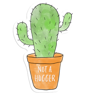 Not a Hugger Cactus Sticker
