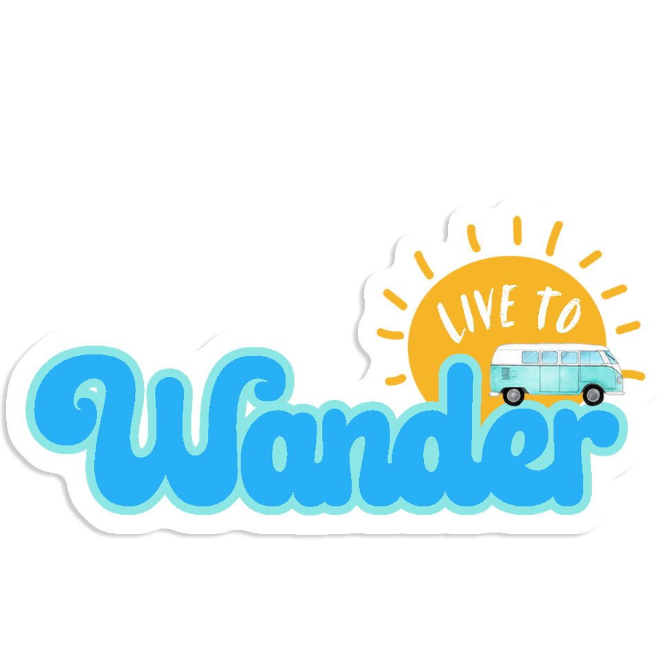 Live To Wander Word Sticker
