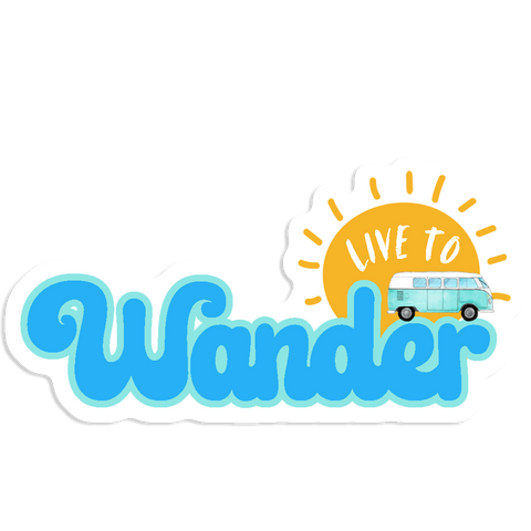 Live To Wander Word Sticker