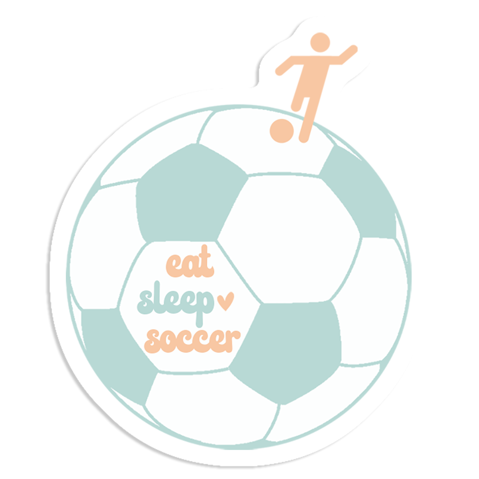 Eat Sleep Soccer Sticker