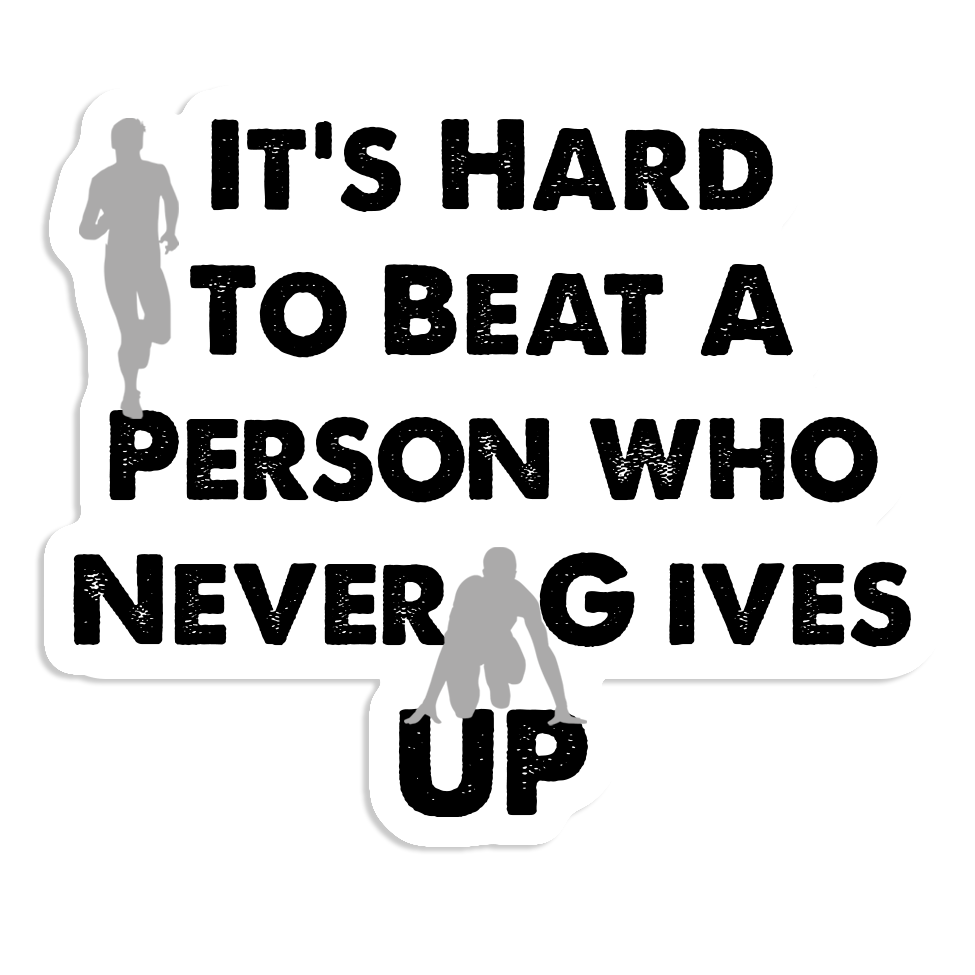Runner Never Give Up Sticker