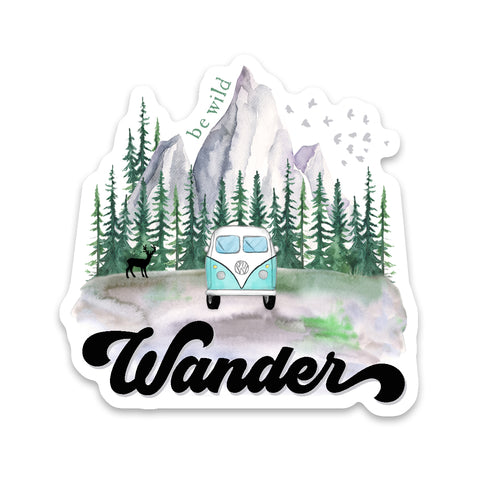 Wander Blue Van Sticker