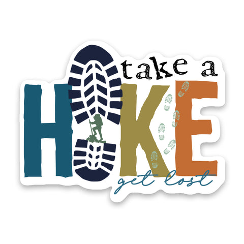 Take A Hike Boot Tracks Stikcer
